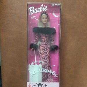 2002 Perrr-fectly Halloween Barbie In Pink Leopard Dress